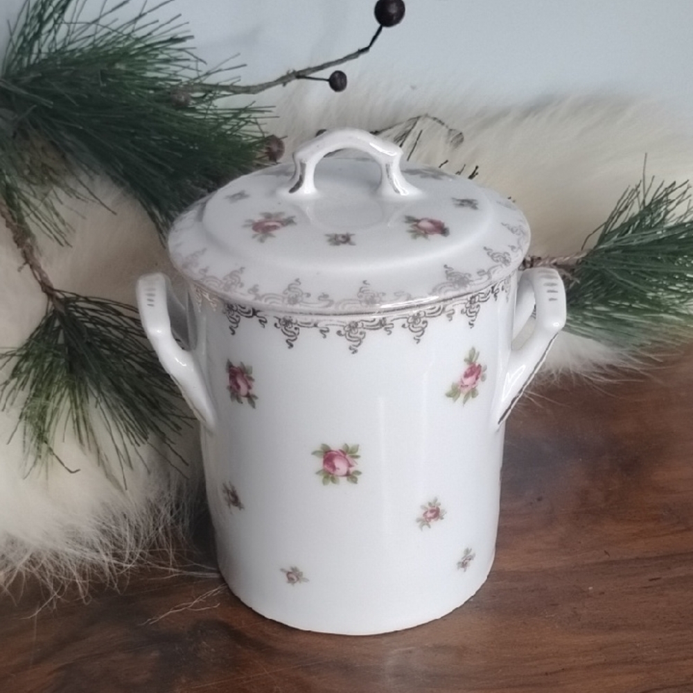 Victoria Floral Porcelain Canister with Lid